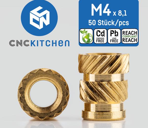 CNC Kitchen original threaded inserts M4x8.1
